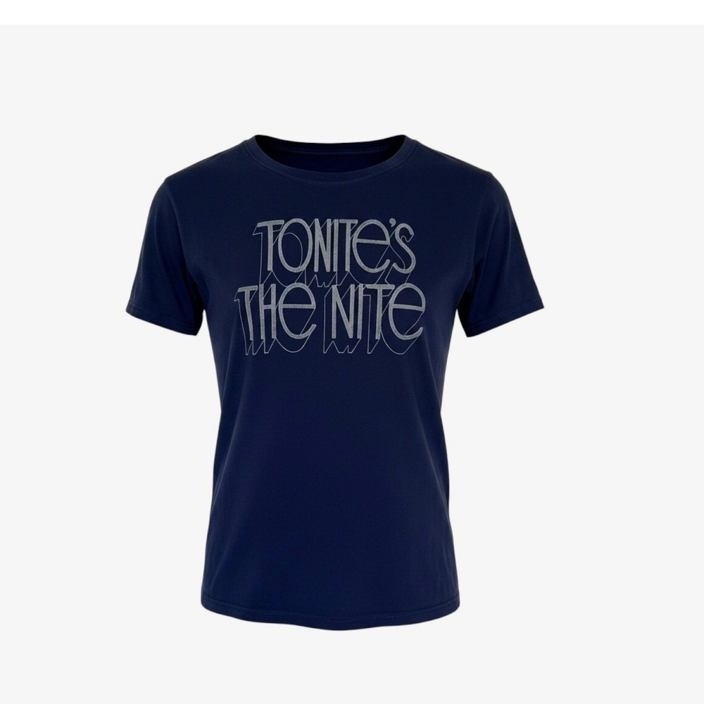 Madewell Relaxed Tee Women XS Navy Blue Tonite's The Nite Graphic N0747